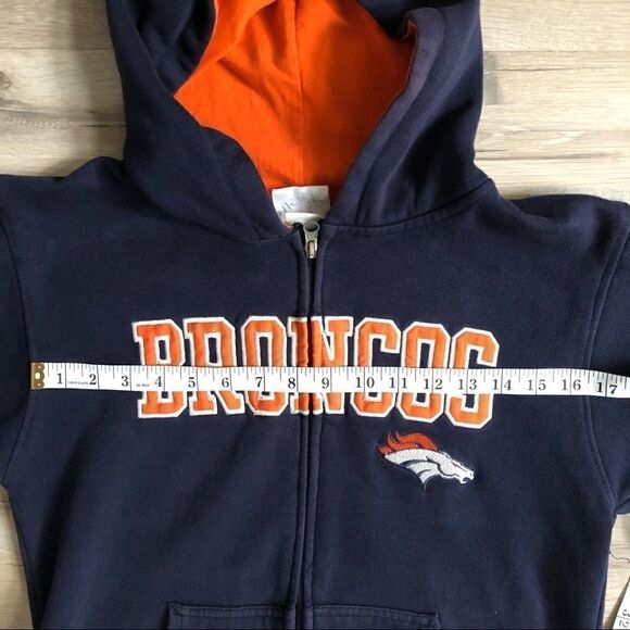 Denver Broncos Zip Front Hooded Youth Sweatshirt - Picture 5 of 5